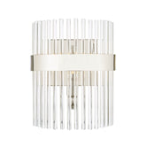 Laura Ashley Alexa Wall Light Polished Nickel and Glass